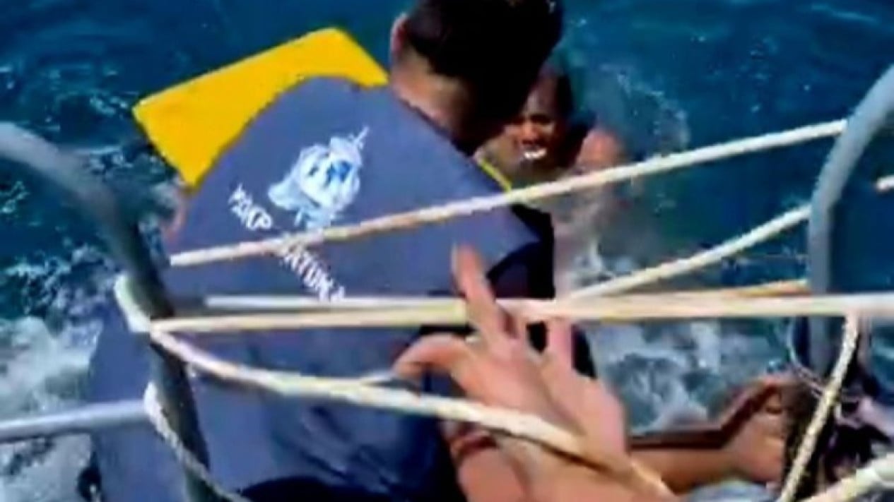 Moments of KM Ocean Three Crew Found Alive, Floating Using Fish Cooler Box Lid in Natuna Waters