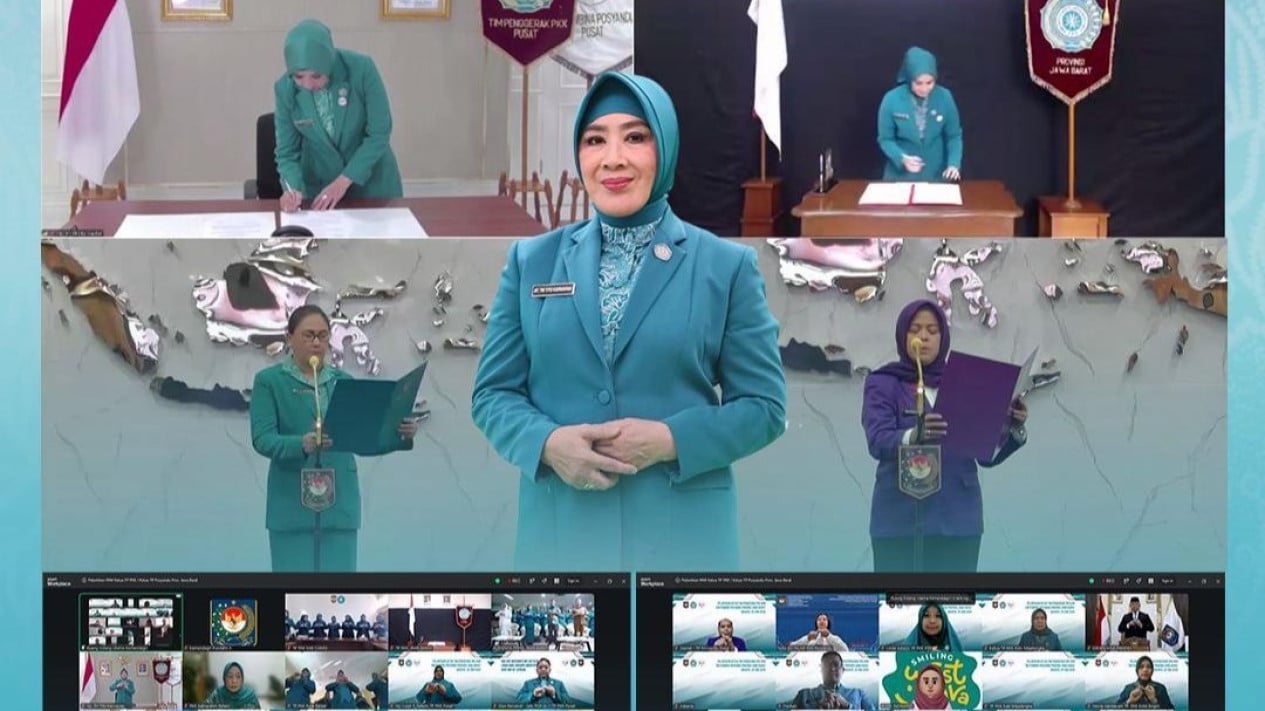 PKK Chairperson Inaugurates West Java PKK and Posyandu Heads, Stresses Institutional Strengthening