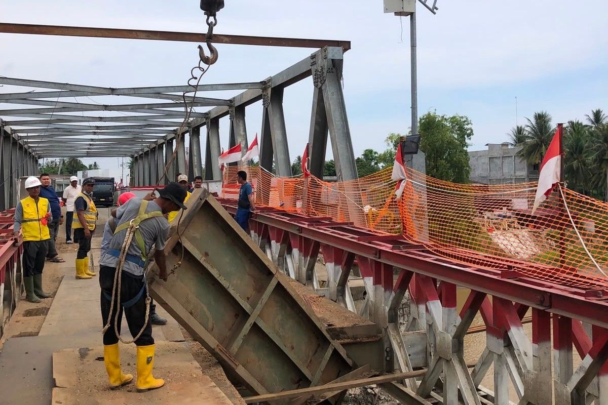 Public Works Ministry Accelerates Bailey Bridge Repairs in Kutablang, Aceh