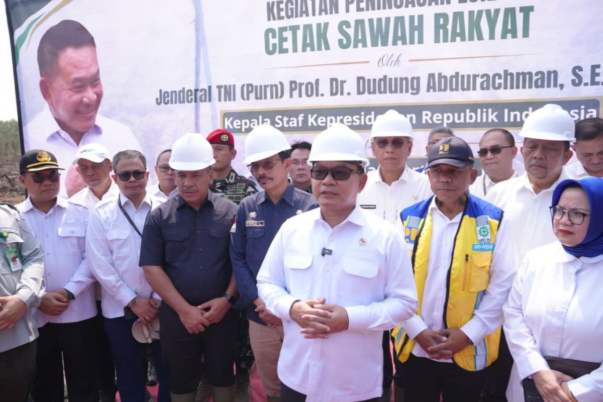 Presidential Staff Office Oversees People's Rice Field Printing Programme in Ogan Komering Ilir