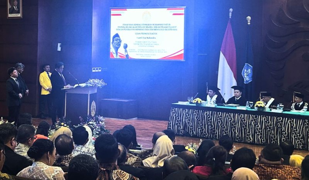 Yusril Ihza Mahendra Earns Doctorate in Philosophy from UI, Emphasises Ethics of Civilisation