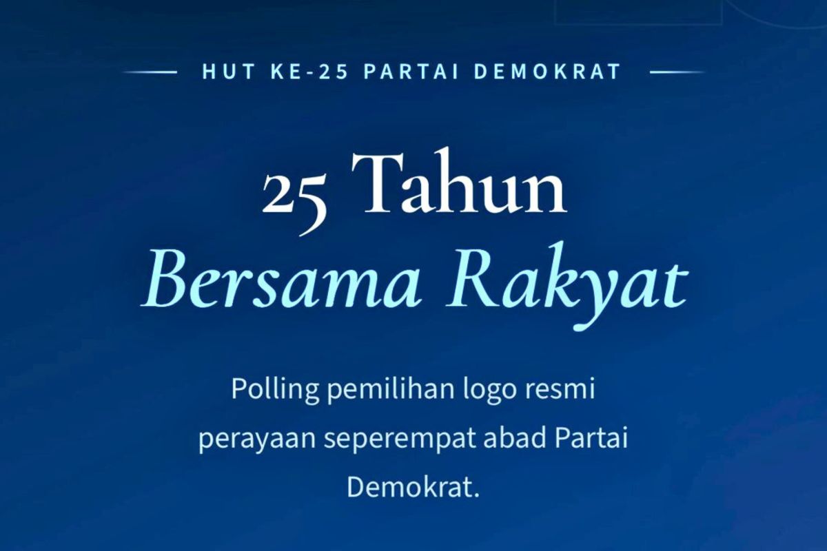 AHY Invites Public to Choose Logo for Democratic Party's 25th Anniversary