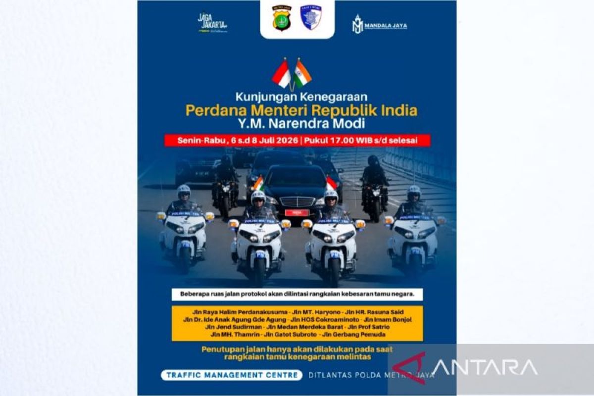Police to implement situational traffic management during Indian PM's visit