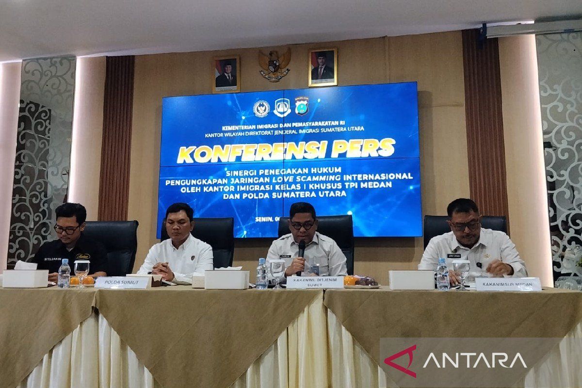 Immigration uncovers transnational 'love scamming' network in Medan