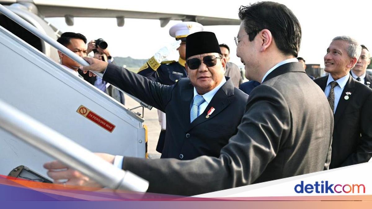 Warm Moment as Prabowo Sends Off Singapore PM