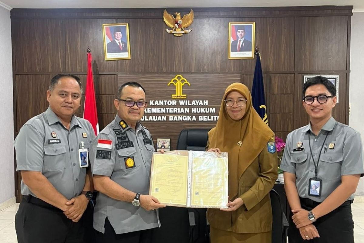 Kemenkum Babel Grants Copyright Certificates for 'WAR 13' Song and Children's Book
