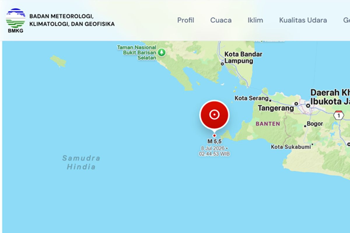 M5.5 Earthquake Shakes Sunda Strait, No Tsunami Threat