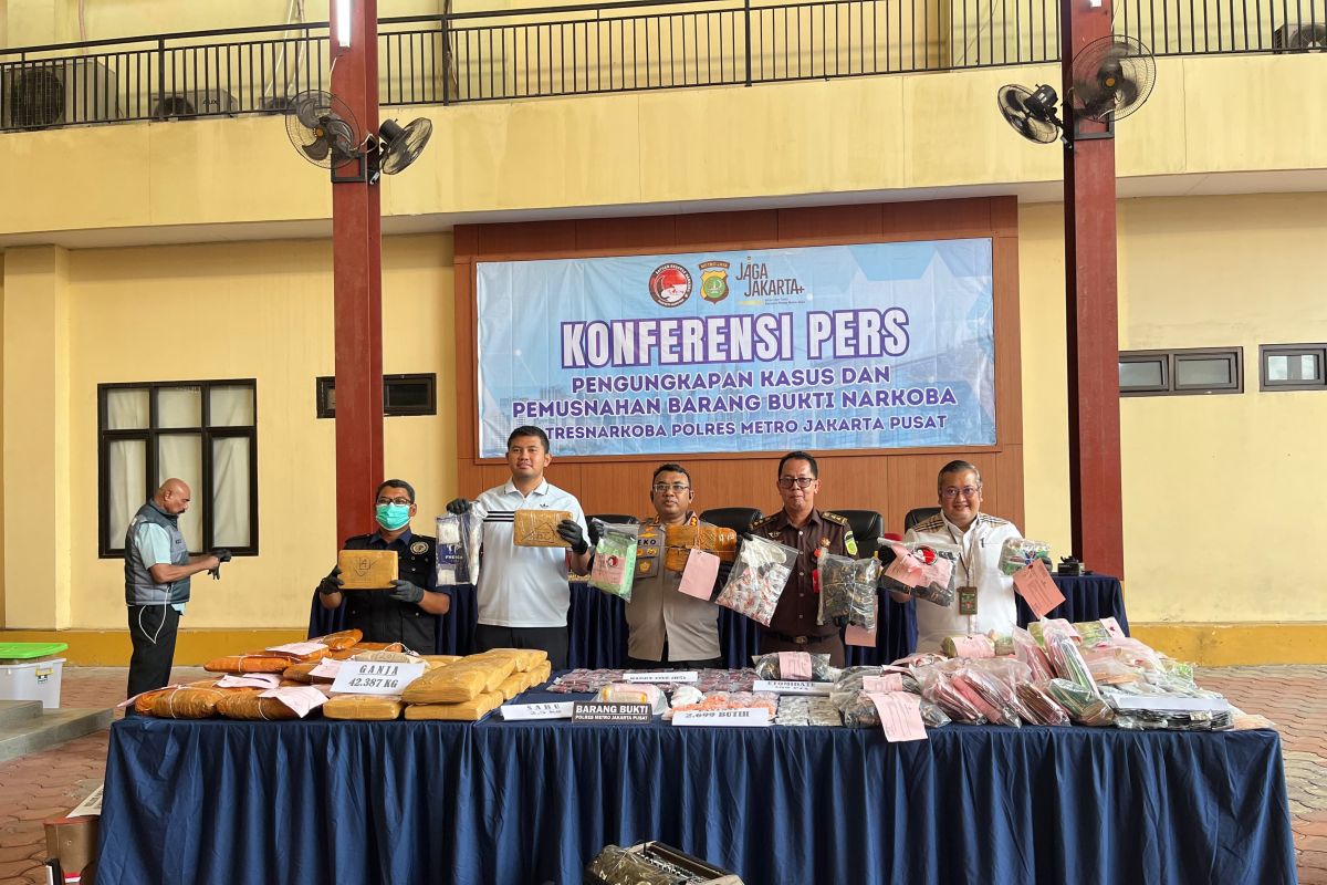 Central Jakarta Police Uncover 12 Narcotics Cases in June 2026