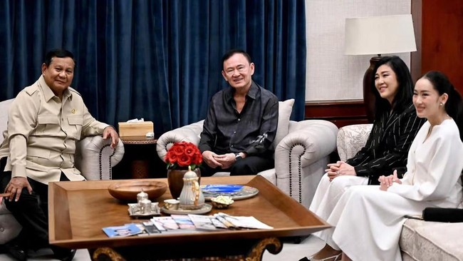 Former Thai PM Thaksin Shinawatra Visits Prabowo in Jakarta