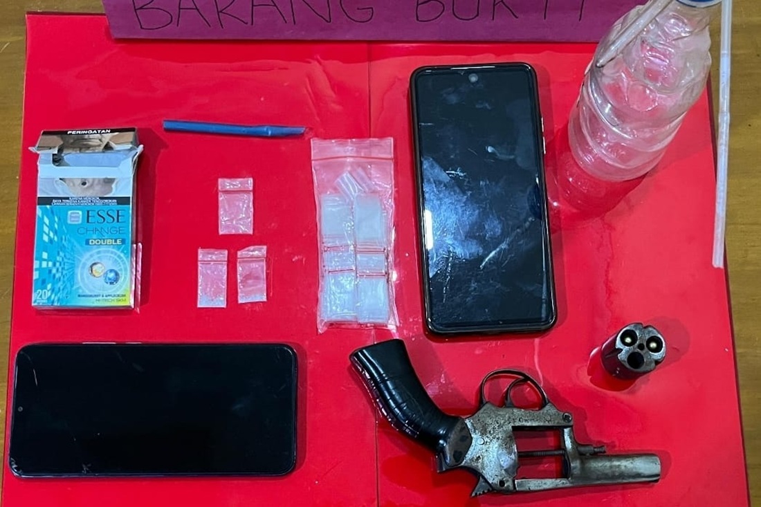 Sarolangun Police Arrest Drug Dealer Armed with Homemade Firearm