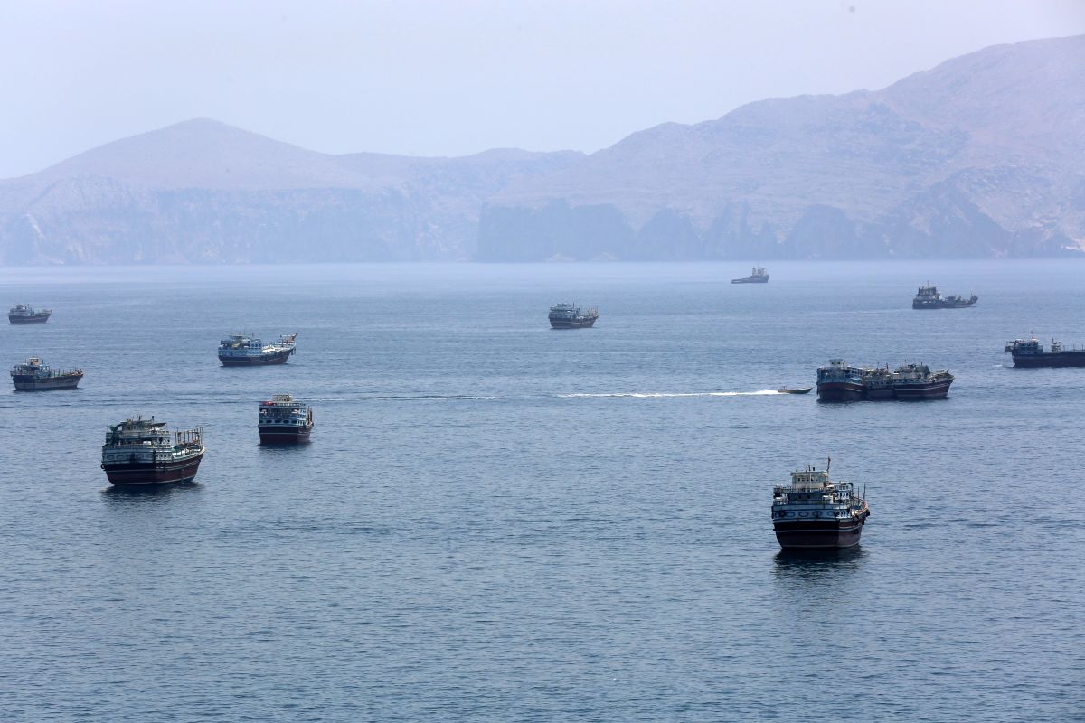 Container Ship Ablaze After Incident Off the Coast of Oman