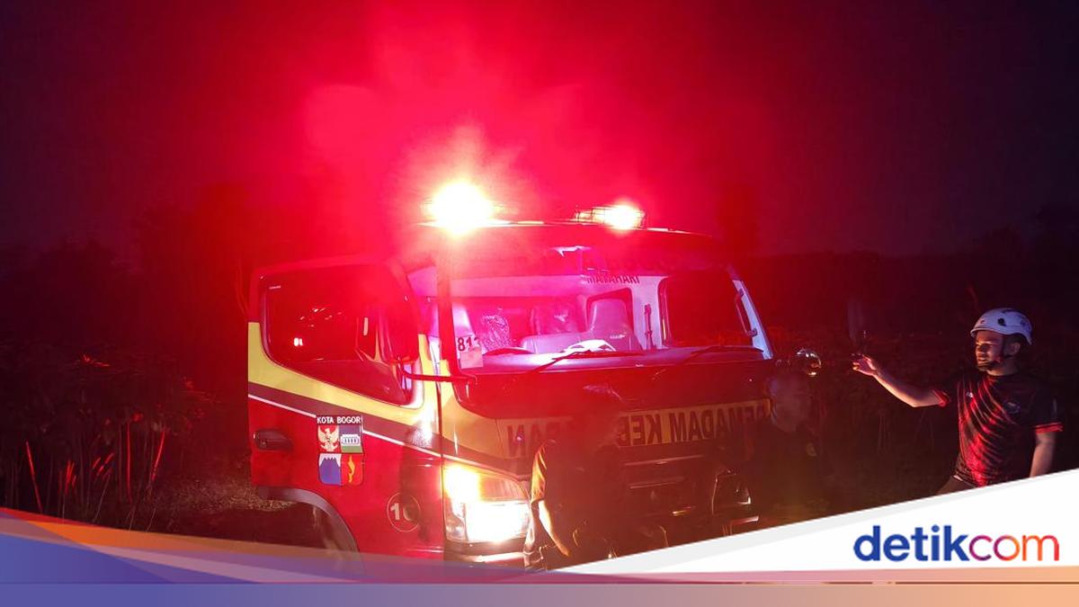 Land Fire Erupts on Mount Wangun in Bogor, Flames Emerge from Thatch Grass