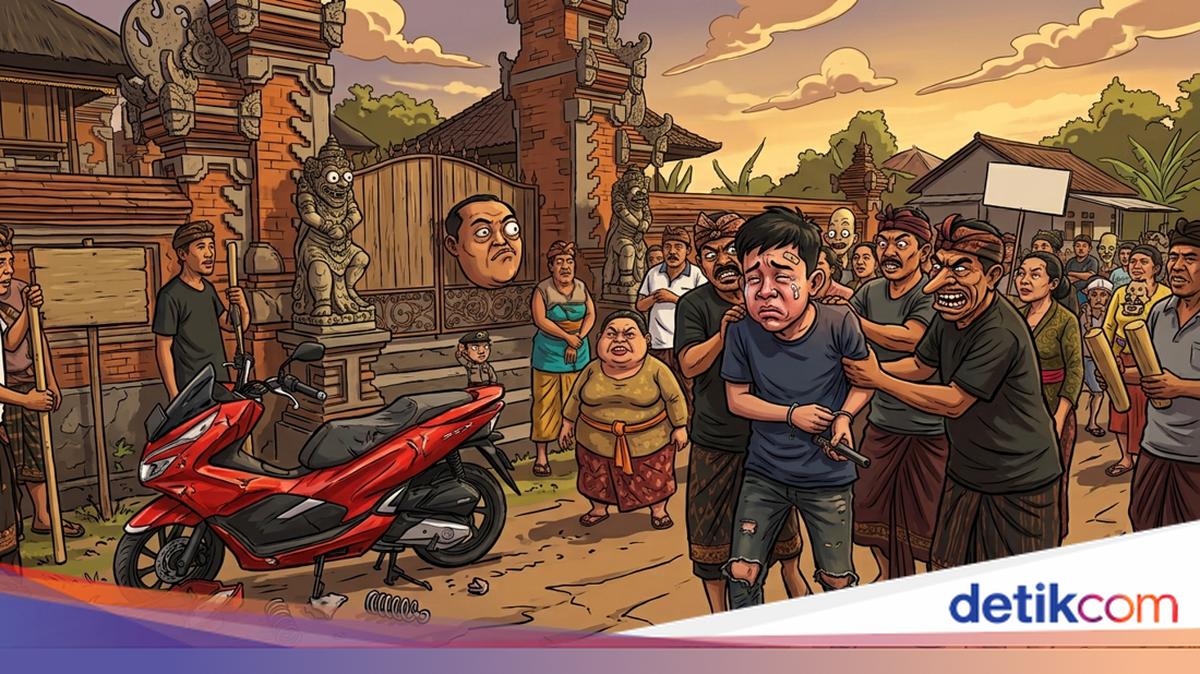 Caught Stealing Temple Offerings in Tabanan, Youth from Gianyar Beaten by Mob