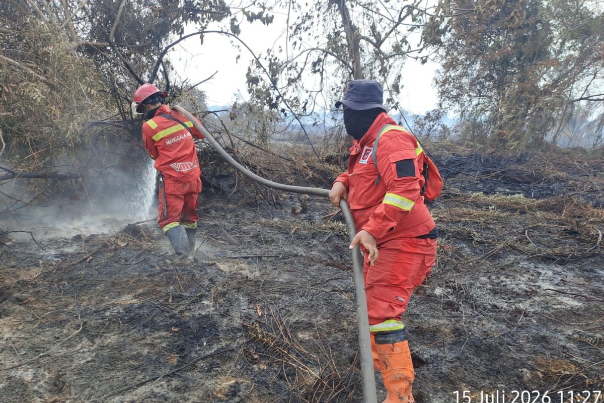 Manggala Agni Battles 10-Hectare Forest and Land Fire in Rokan Hilir, Riau