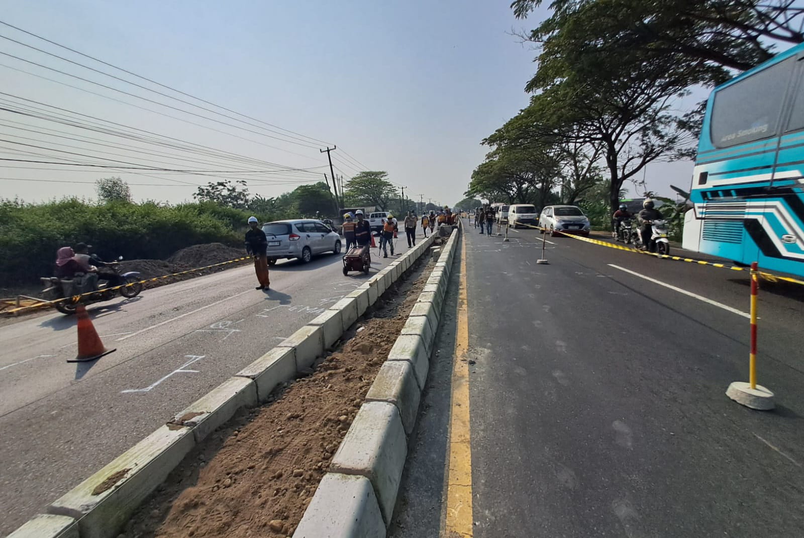 Indramayu Police Permanently Close Illegal U-Turns on Pantura Route