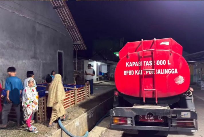 Drought in Purbalingga Spreads to 10 Villages, BPBD Distributes Clean Water