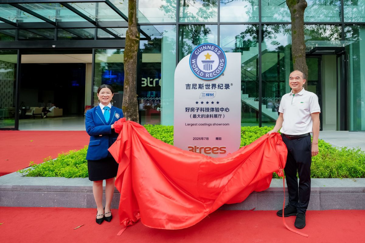 3TREES Sets Guinness World Record for World's Largest Coatings Showroom