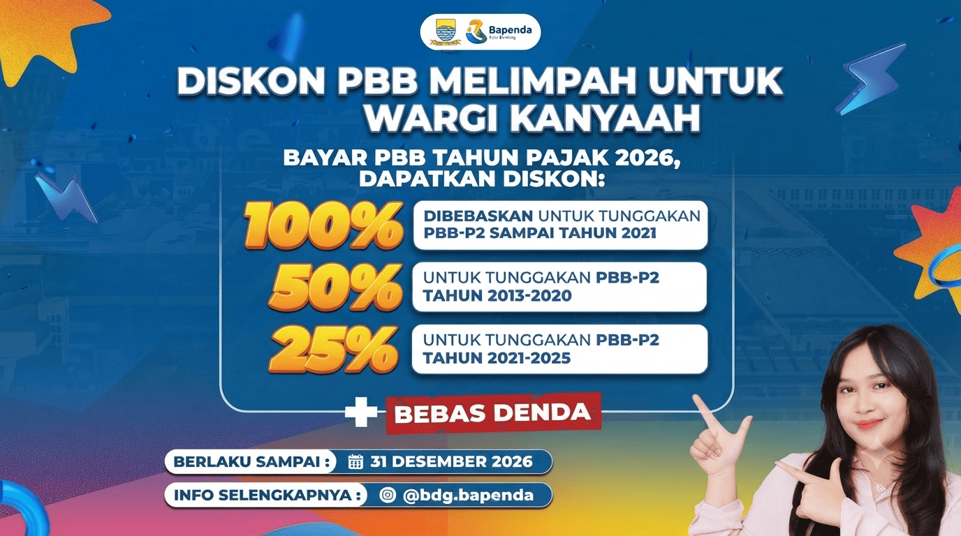 Bandung City Government Offers Up to 100% Property Tax Discount and Penalty Waiver