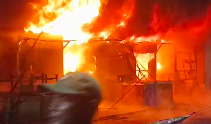 20 Fire Engines Battle Blaze on Basarnas Vessel in Muara Baru