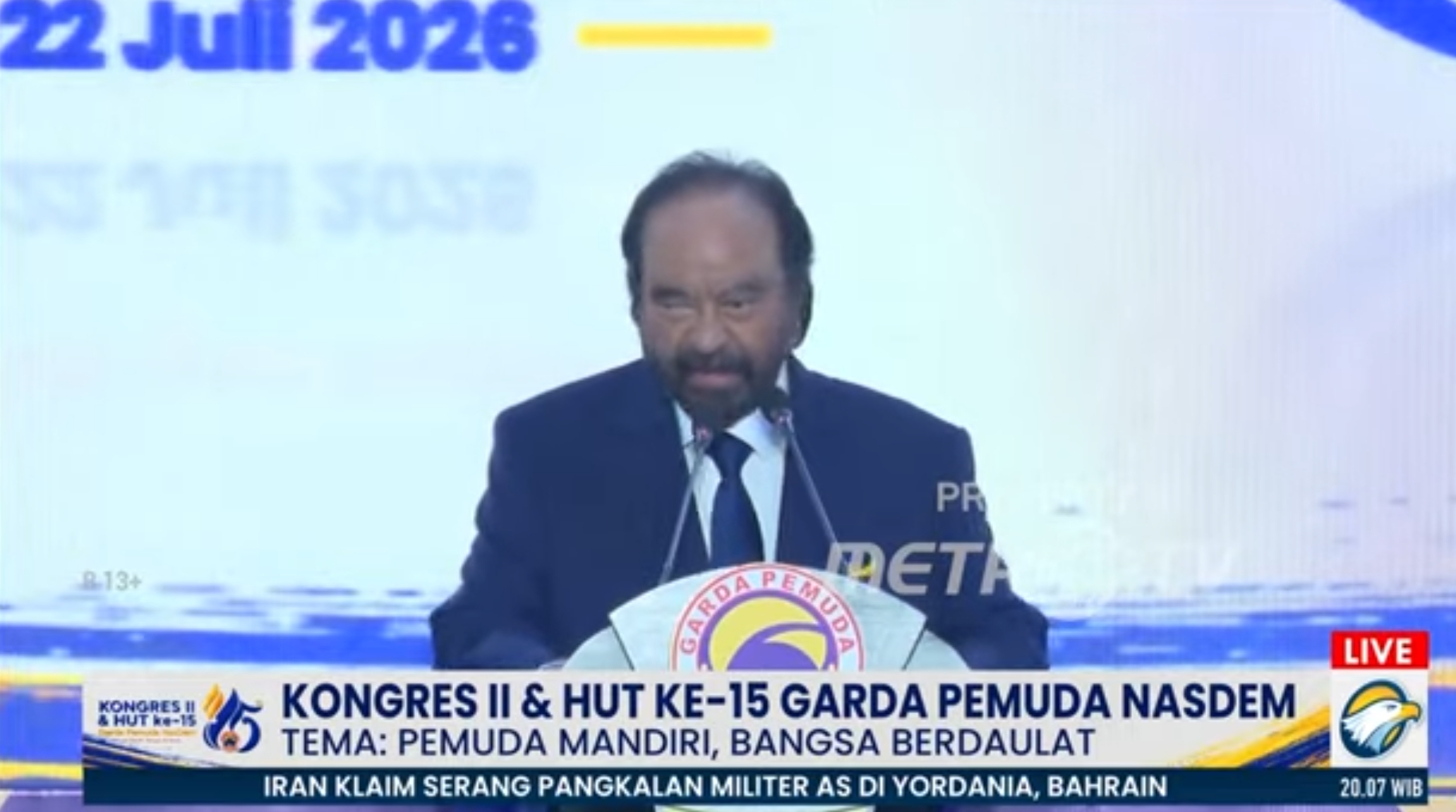 Surya Paloh Stresses NasDem's 'Movement for Change' Is About Professionalism and Morality