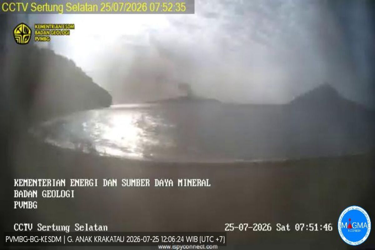 Mount Anak Krakatau erupts twice on Saturday afternoon