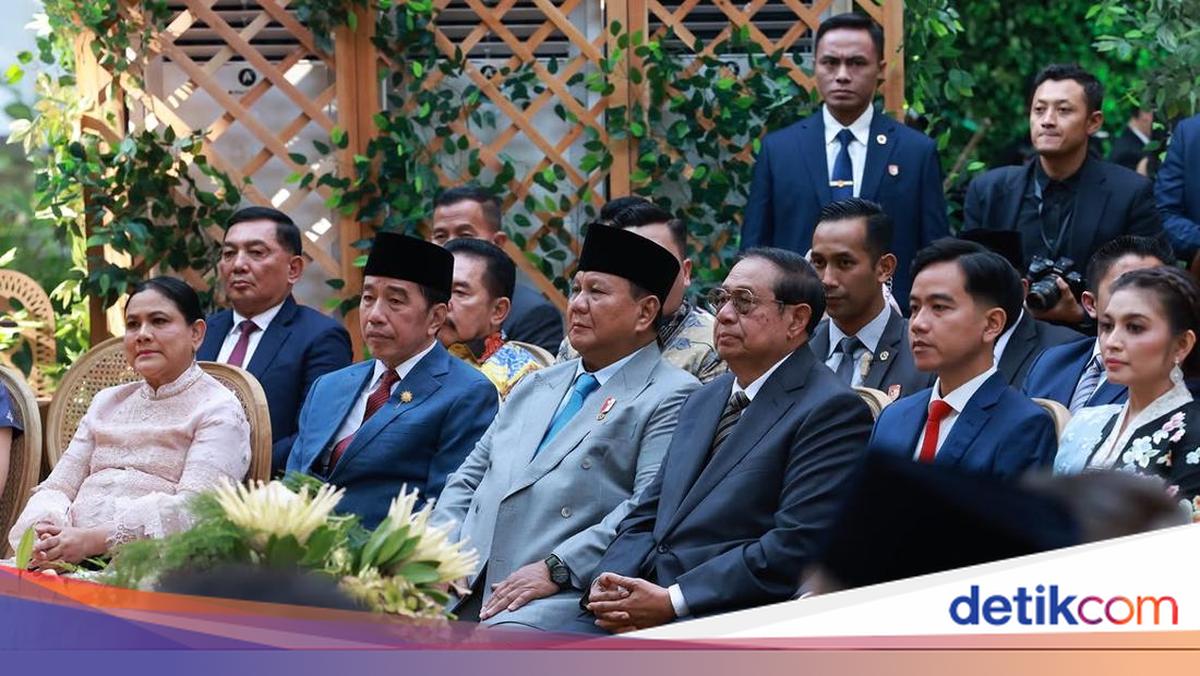 Prabowo Attends Son of Boy Thohir's Wedding, Sits Next to Jokowi