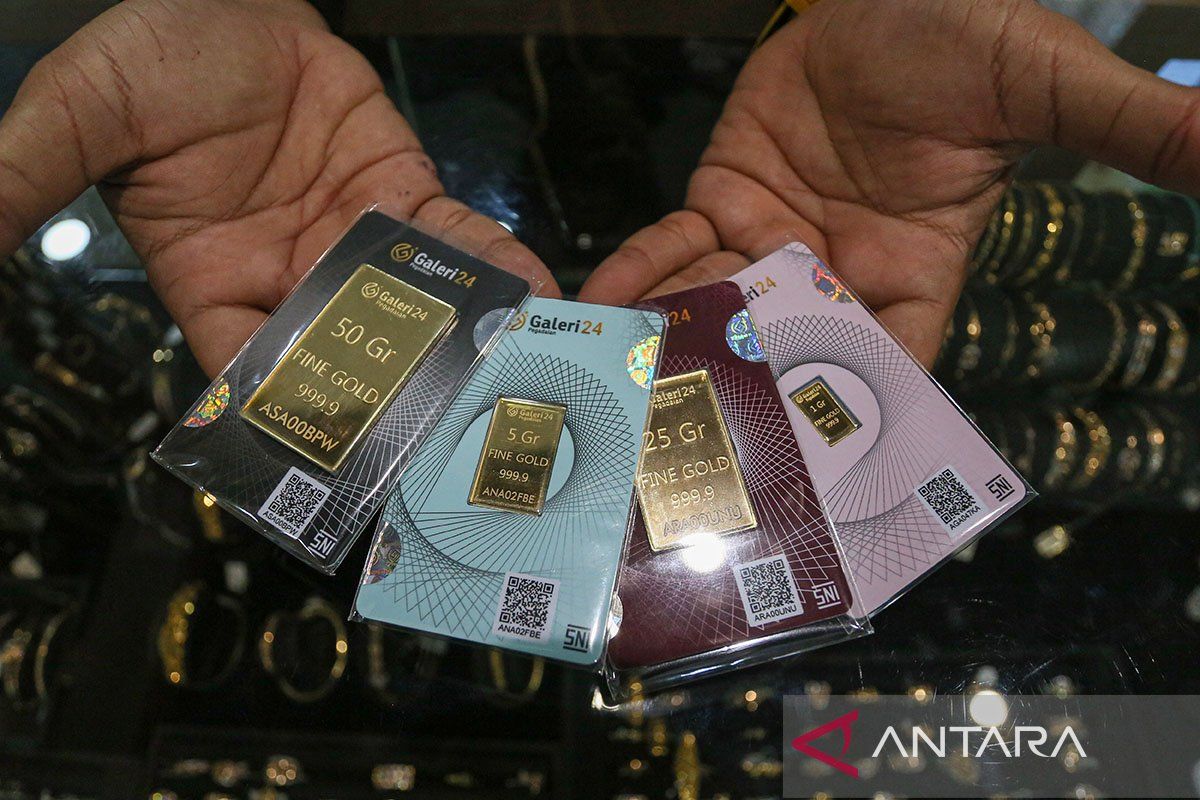 Complete gold price list for Galeri24, Antam, and UBS at Pegadaian on Monday