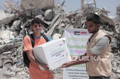 Sinergi Amil Zakat Distributes Hundreds of Food Packages to Vulnerable Children in Northern Gaza