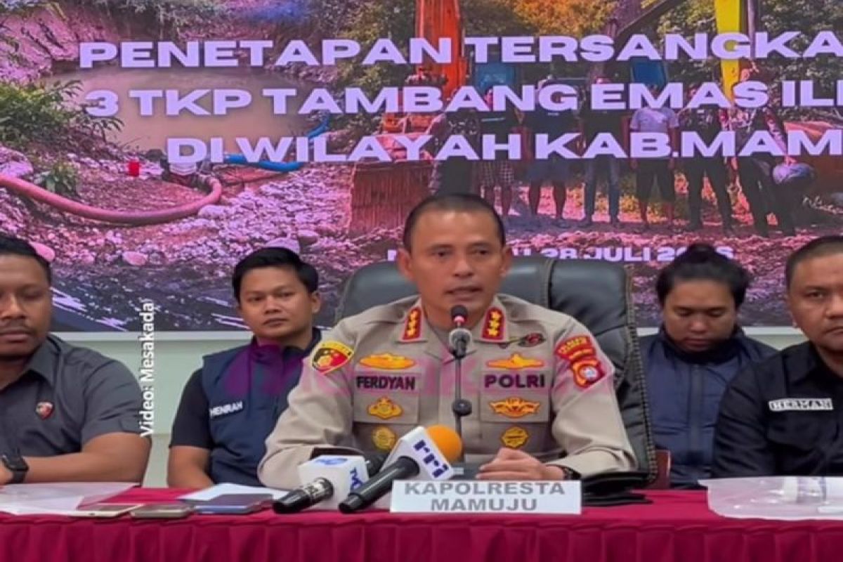 Mamuju Police Name Four Suspects in Illegal Gold Mining Cases
