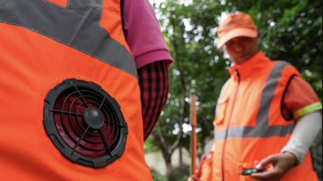 China's 'Air Conditioner' Vests and Hats Keep Sanitation Workers Cool Amid Extreme Heat