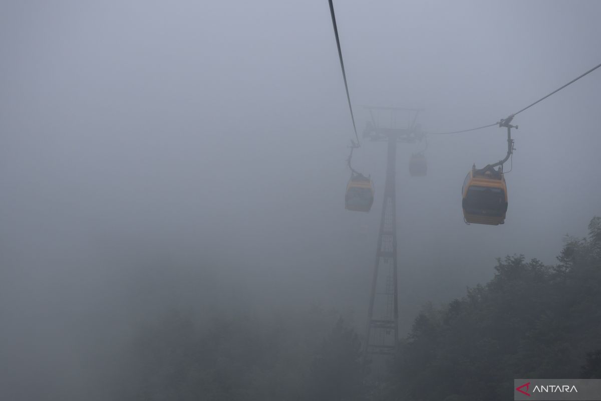 Main structure of China-Russia cable car completed