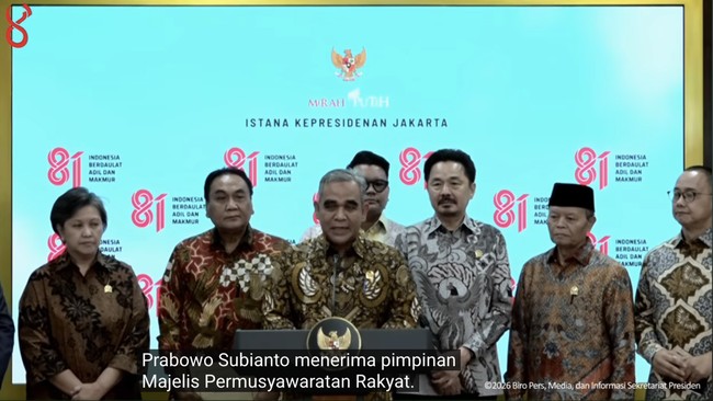 MPR Leadership Submits State Policy Guidelines Concept to Prabowo