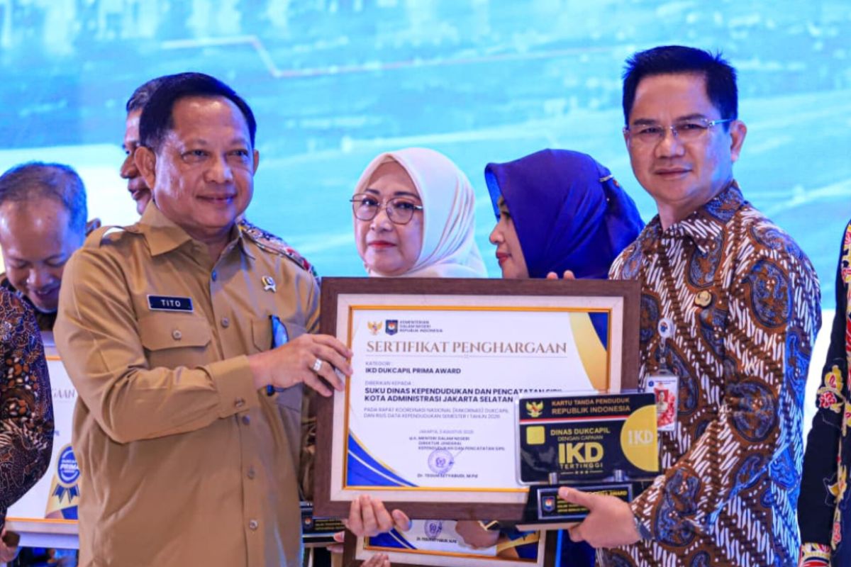 South Jakarta Administration Receives Dukcapil Prima Award 2026 for Highest Digital ID Activation