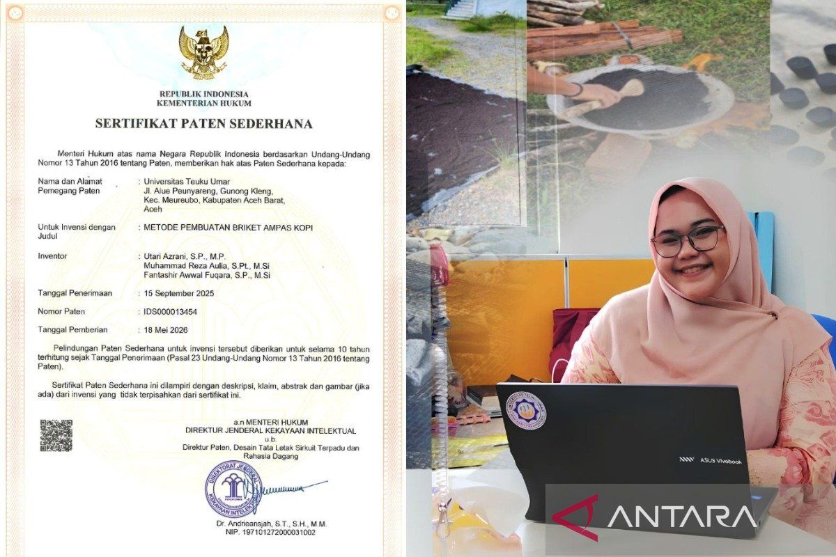 UTU Meulaboh Lecturers Secure Patent for Coffee Grounds Briquette Innovation