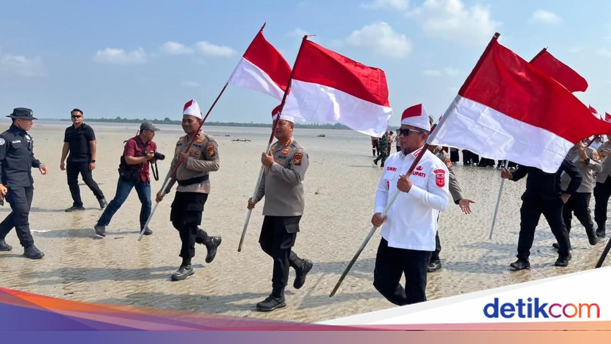 Red and White Expedition Strengthens Outermost Police Sectors in Pelalawan, Brings 1,000 Mangroves