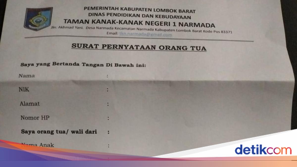 West Lombok Education Office Evaluates TK 1 Narmada After Forcing Parents to Sign Fee Agreement
