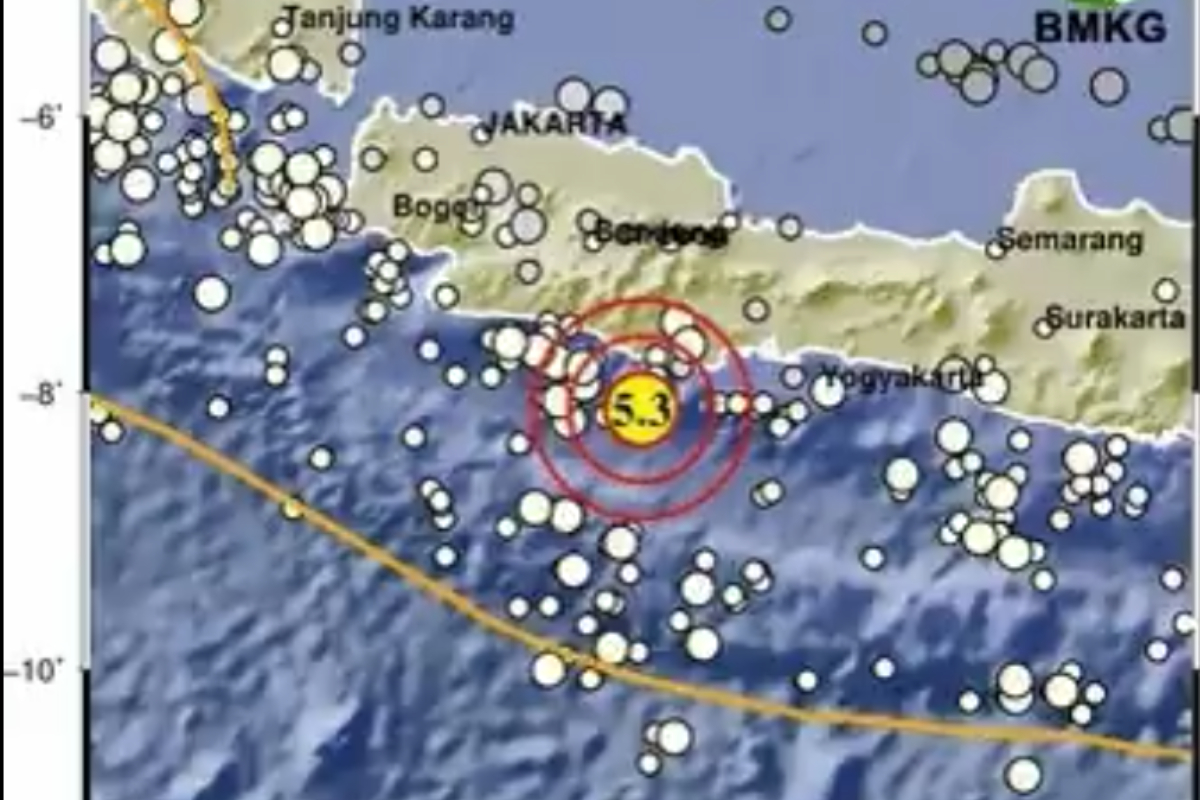 M5.3 Earthquake Shakes Pangandaran, BMKG: No Tsunami Potential