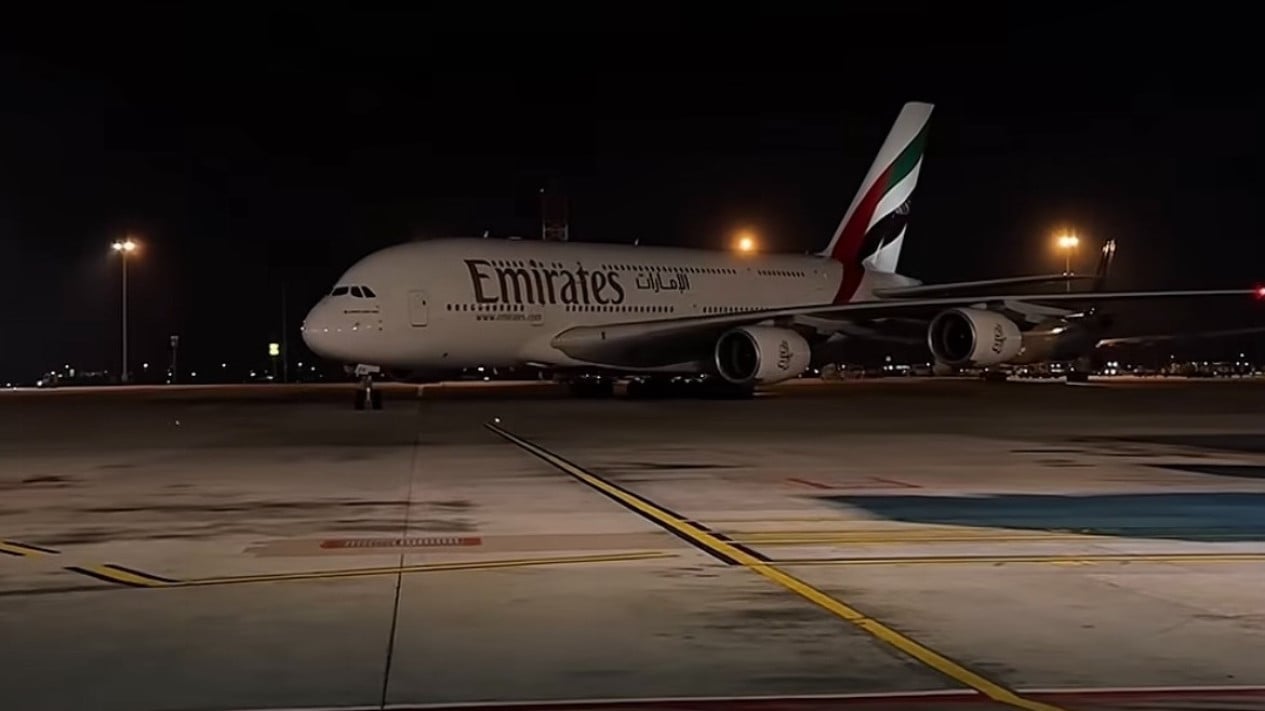 World's Largest Passenger Aircraft Touches Down at Soekarno-Hatta for the First Time