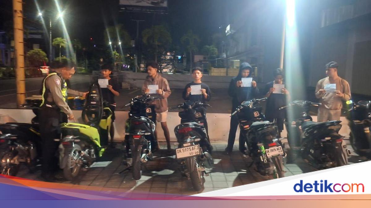 Denpasar Police Confiscate 26 Motorbikes in Crackdown on Illegal Exhausts and Missing Plates