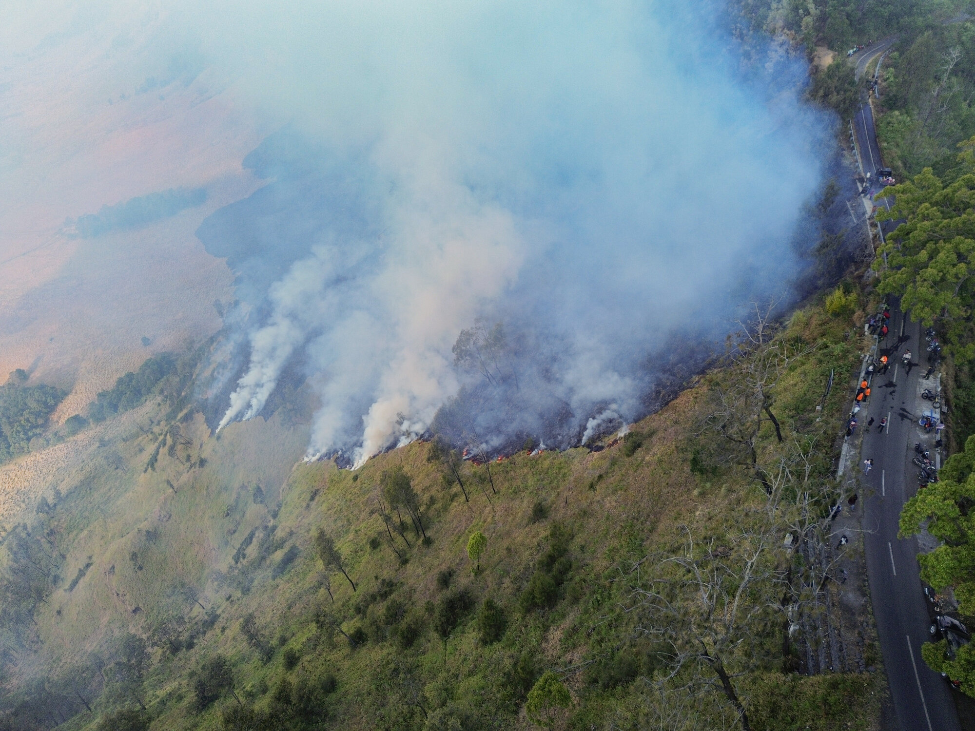 Bromo Forest Fire Expands to 742 Hectares, Water Bombing Fleet Increased to Three Helicopters