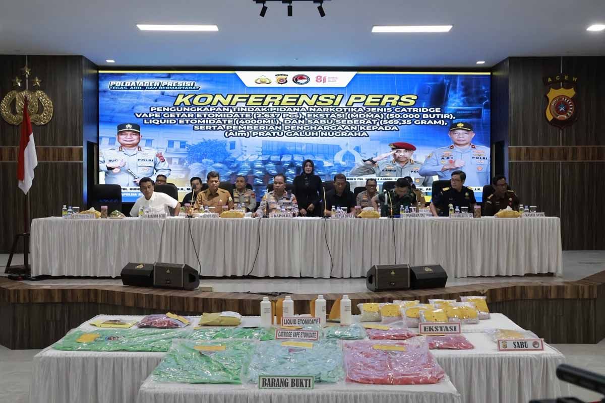 Aceh police seize 50,000 ecstasy pills and etomidate, arrest village chief
