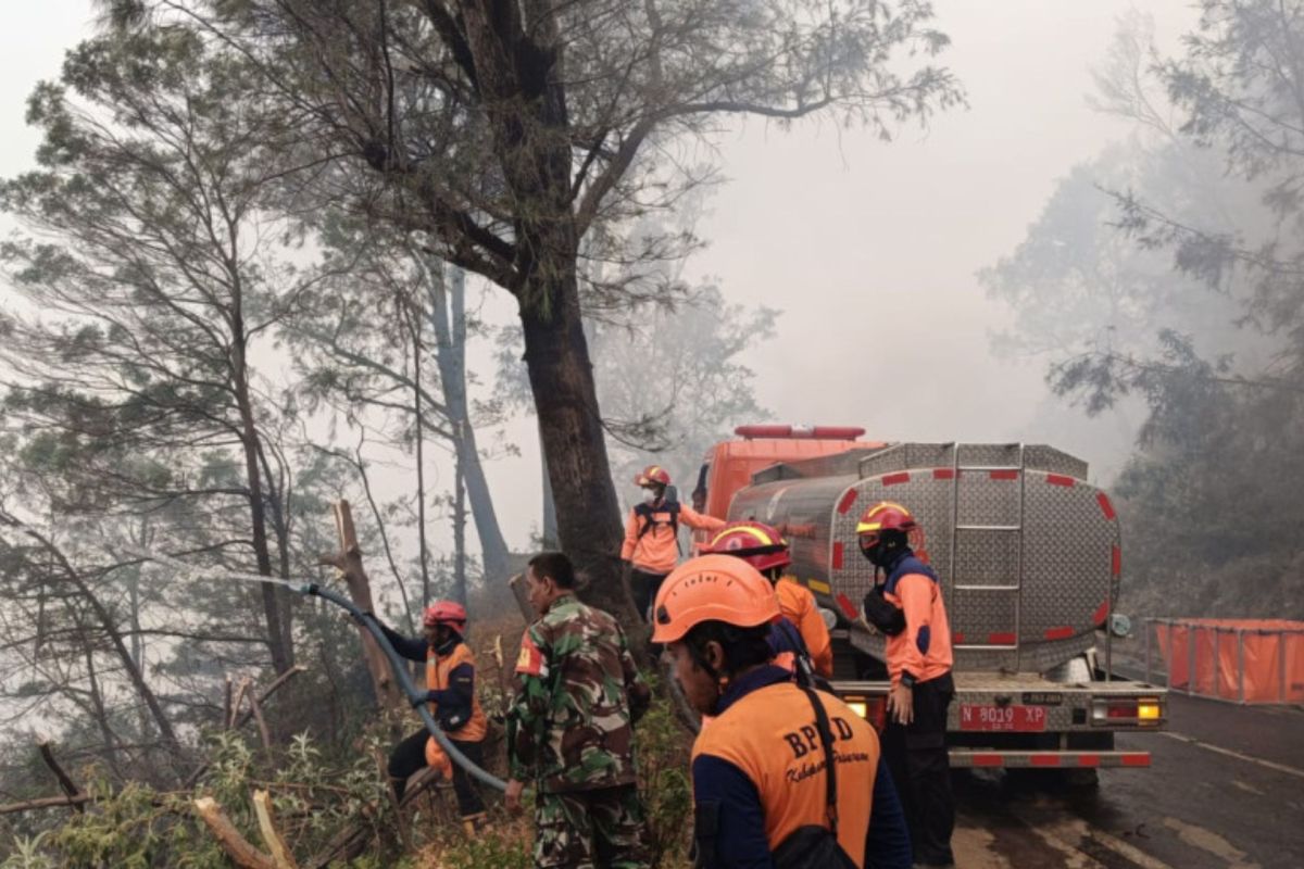 Pasuruan Regency deploys 3 water tankers to help extinguish Bromo fire