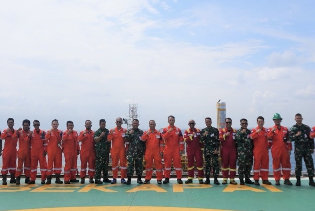 Strengthening National Vital Object Security: Danlanal Balikpapan Visits PHM Offshore Oil and Gas Operations