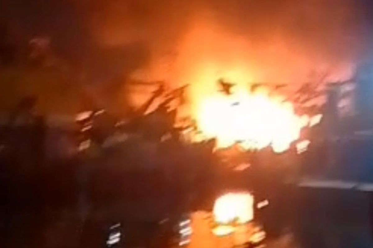North Jakarta Firefighters Battle Blaze on Ship at Muara Baru