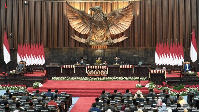 629 MPR, DPR, DPD Members Attend Annual Session to Witness Prabowo's Speech