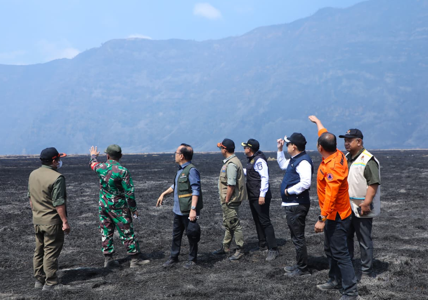 Drone Technology and Water Bombing Extinguish Forest Fires at Mount Bromo