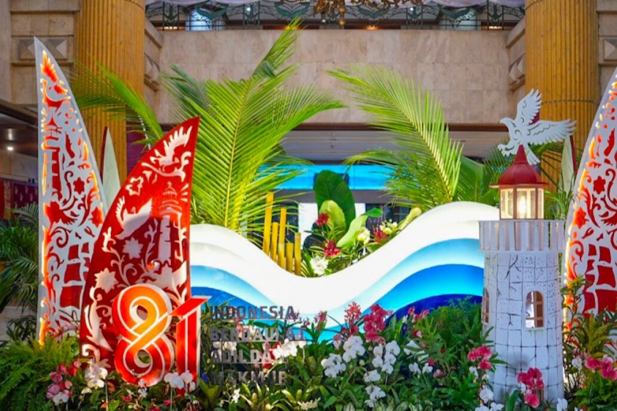 Independence-themed garden adorns North Jakarta Mayor's Office