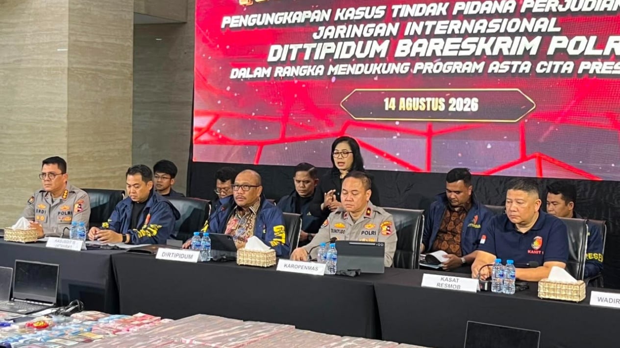 Bareskrim Dismantles Ujangbet Online Gambling Syndicate, Transactions Hit IDR 890 Billion
