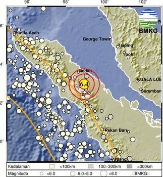 M 6.4 Earthquake in Simalungun, North Sumatra Felt as Far as Medan
