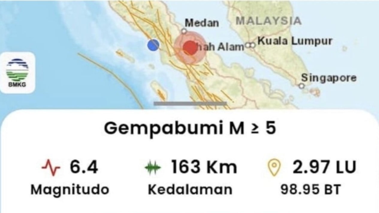 North Sumatra Earthquake Tremors Felt in Aceh and Malaysia